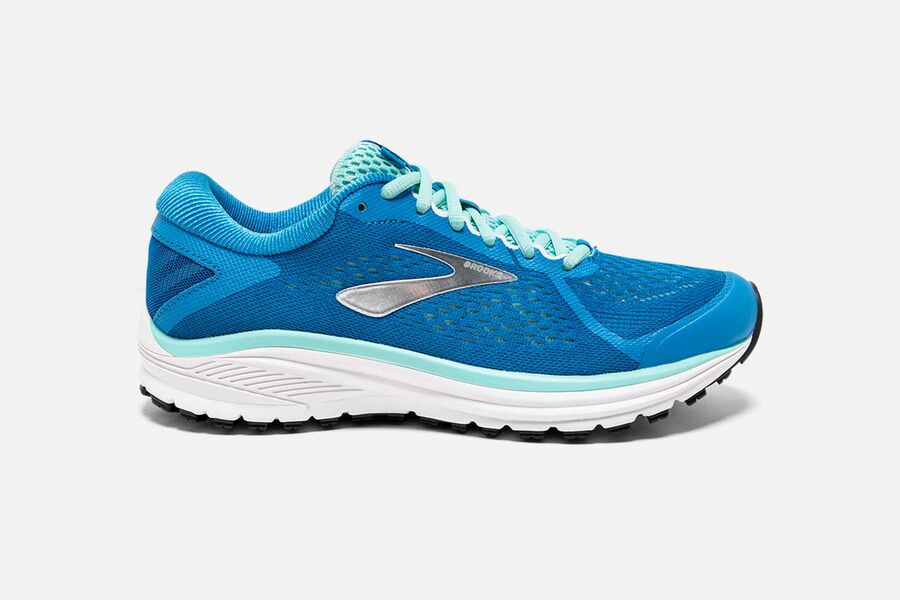 Brooks Aduro 6 Mens UK - Road Running Shoes - Blue/Silver/White 415-CYZFMO